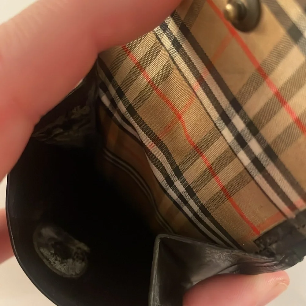 Burberry Bi Fold Wallet Men Black Authentic “Clean”